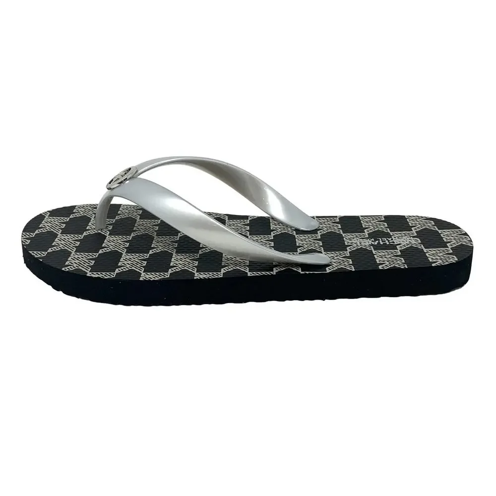 MICHAEL KORS FLIP-FLOP STRIPE EVA BLACK MULTI, 10 (US)